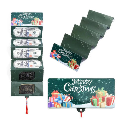10-Slot Christmas Money Bag Christmas Surprise Party Money Box Card Clip Thanksgiving Birthday Gifts