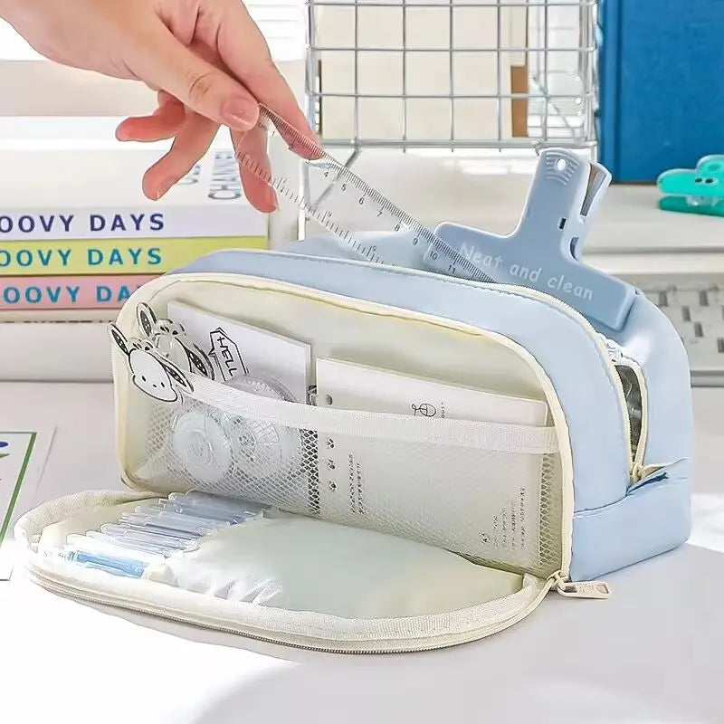 Stylish and Practical Pencil Bag with Large Capacity and Multiple Sections for Stationery Storage Pencil Case Back To School