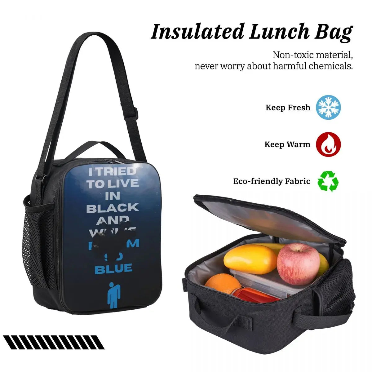B-Billies E-Eilishing Kids Backpack Lunch Box Pencil Boxes for Boys Girls Backpacks School bag Bookbag Set