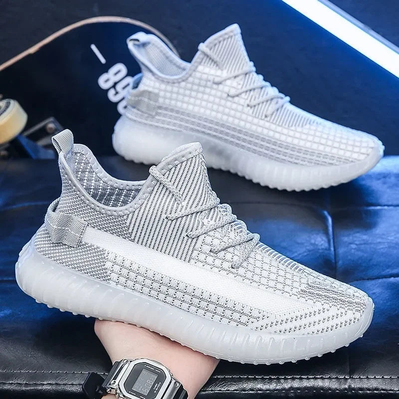 2025 Versatile Trend Casual Flying Shoes Student Sports Men's ShoesMesh Breathable Coconut Shoes New Men's Shoes Summer