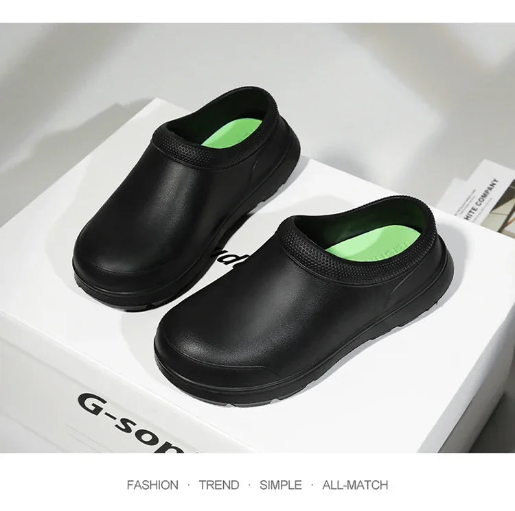 2024 Men Women EVA Chef Shoes  Non-slip Waterproof Oil-proof Shoes Comfortable Workers Slippers  Outdoor Fishing Shoes