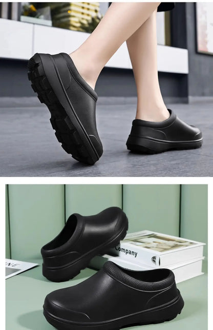 2024 Men Women EVA Chef Shoes  Non-slip Waterproof Oil-proof Shoes Comfortable Workers Slippers  Outdoor Fishing Shoes
