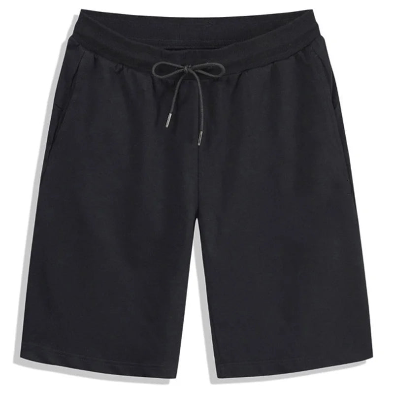 2024 Summer Men's Shorts Elastic Drawstring Shorts Joggers Loose Fitness Breathable Sports 5 Piece Solid Color Casual Pants