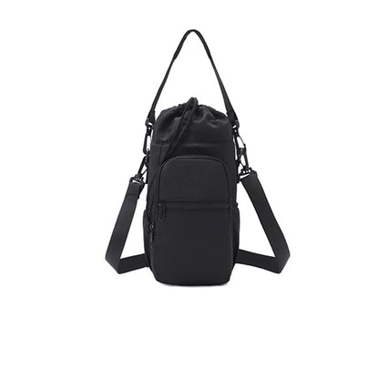Water Bottle Holder with Strap, Insulation Water Bottle Carrier Bag with Phone Pocket, Water Bottle Sling Bag Crossbody