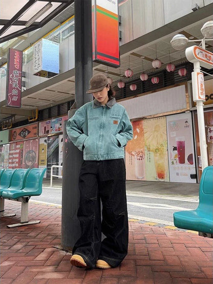Vintage Y2K Wide Leg Loose Jeans Women Harajuku High Waist Baggy Denim Pants Korean Fashion Streetwear New Black Cowboy Trousers