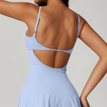 Sports Short Dresses Anti-Shine Breathable Women's Tracksuit Leisure Fitness Suits Running Golf Tennis Skirt Workout Clothing