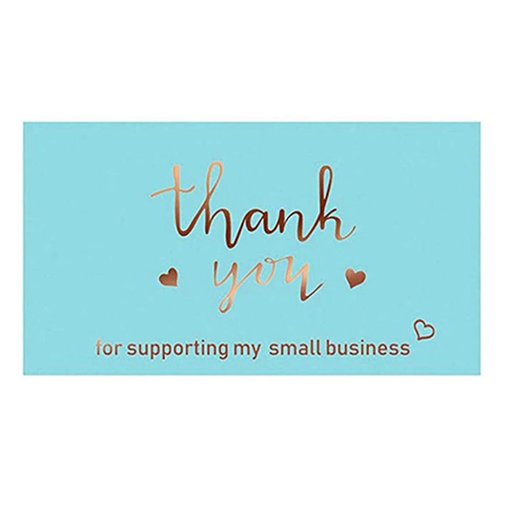 10-50pcs Black Bronzing Thank You Card Greeting Thank You Thank You For Your Order Business Greeting Cards Invitations Gift Card