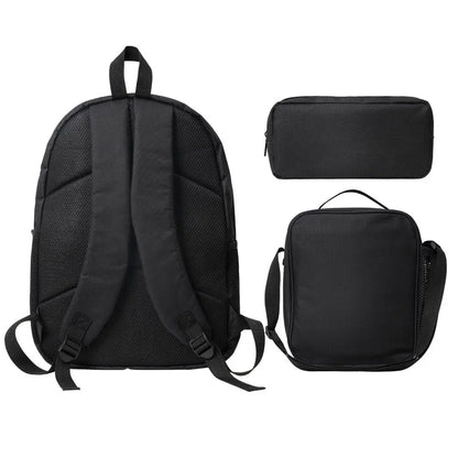 B-Billies E-Eilishing Kids Backpack Lunch Box Pencil Boxes for Boys Girls Backpacks School bag Bookbag Set