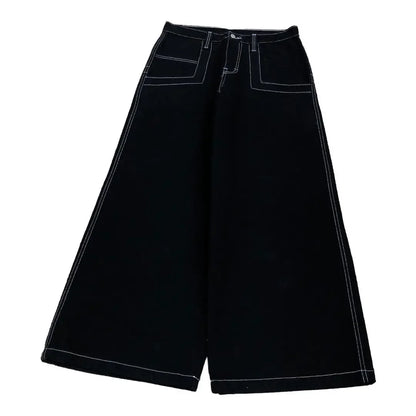 Wexwear Jeans New Y2K Harajuku Hip Hop Letter Embroidered Retro Baggy Jeans Denim Pants Men Women Goth High Waist Wide Trousers