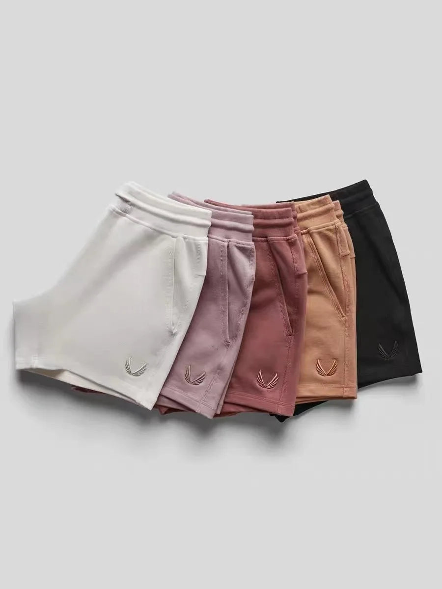 Summer Men New Embroidery logo shorts Fitness Gyms Shorts Running Cotton Short Pants Male Jogger Workout Brand sports shorts