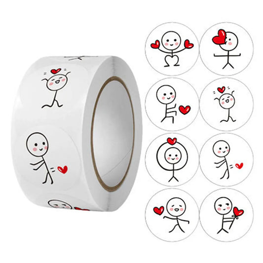 2.5cm Cute Cartoon Round Thank You Gift Labels Creative Children's Reward Stickers Scrapbooking Stationery Sealing Stickers