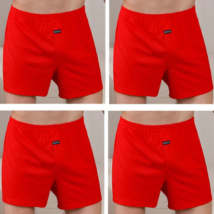 4pcs Male Arrow Pants Men Cotton Boxers Shorts Loose Mid-Waisted Men's Plus Size Underwear Homewear Comfortable Panties