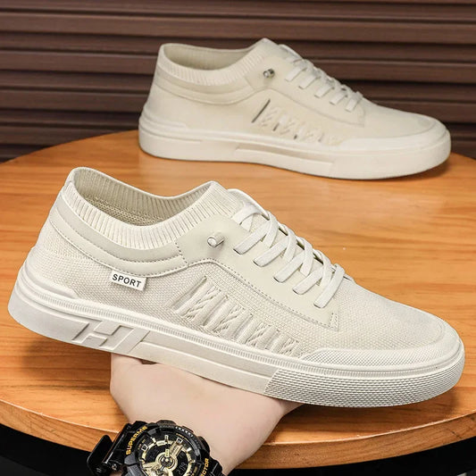 Summer Casual Sneakers for Men Breathable Loafers Lightweight Round Head Solid Colour Non-slip Flats Zapatillas Para Hombres