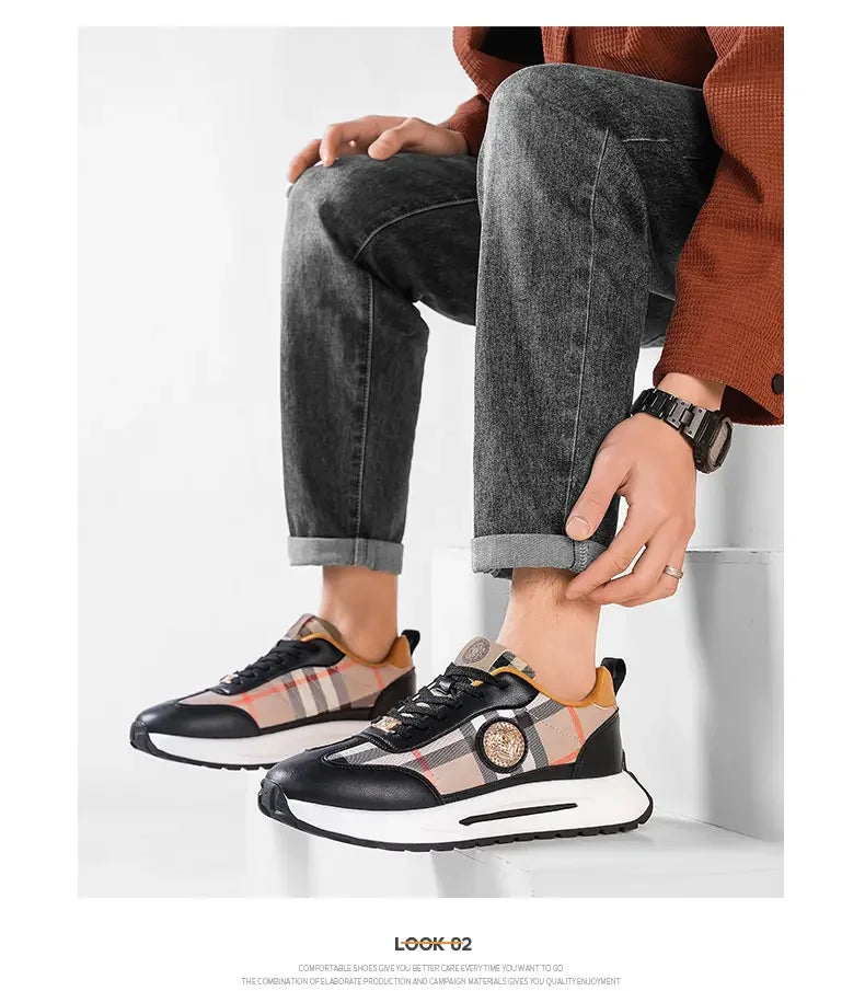Summer New Anti-slip Wear-resistant Thick Bottom Increase Outdoor Comfort Couples Leisure Fashion Trend All Match Sneakers