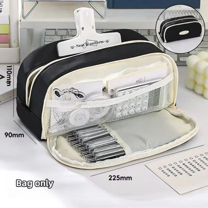 Stylish and Practical Pencil Bag with Large Capacity and Multiple Sections for Stationery Storage Pencil Case Back To School