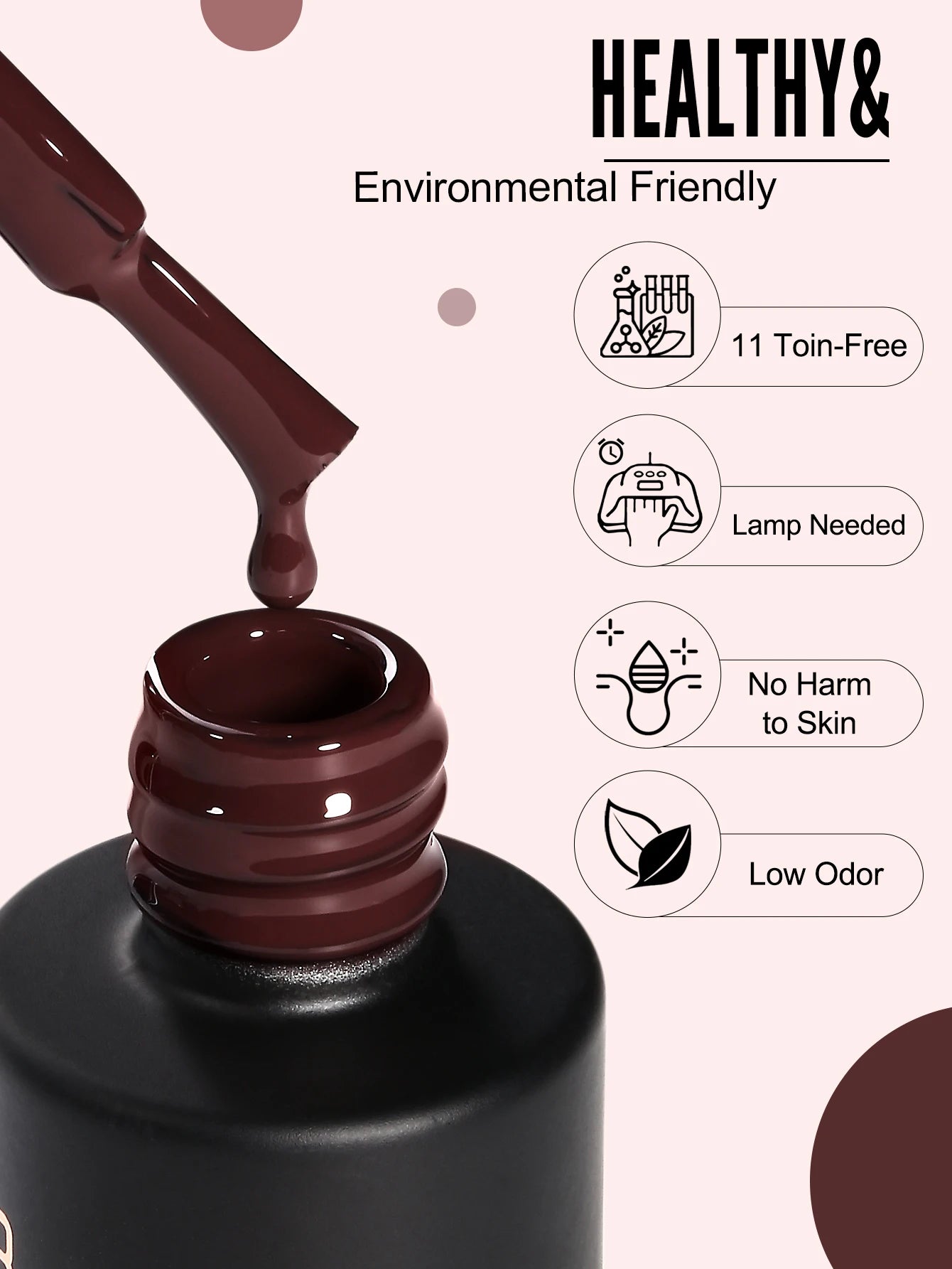 YOKEFELLOW 6Pcs/Set Fall Winter Gel Nail Polish Semi Permanent UV Led Gel Varnish Brown Orange Pumpkin Halloween Christmas Gift