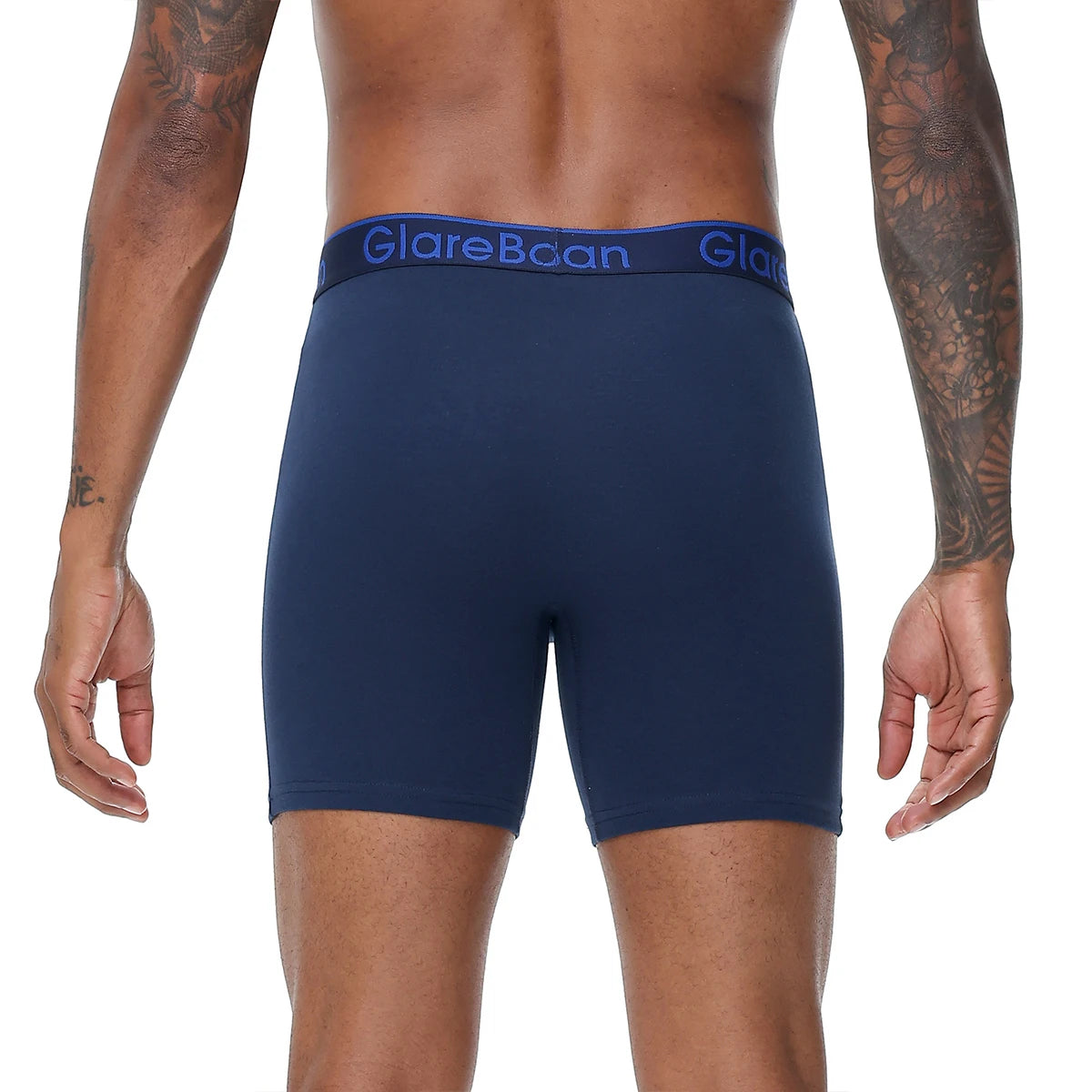 4pcs Set Mid-Long Boxer Shorts Men's Underwear Cotton Breathable Male Underpants for Men Homme Boxershorts Slips Soft Panties