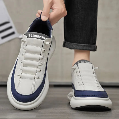 Summer New Mesh Breathable Sports Shoes for Men's Thick Sole Versatile Trendy Casual Spring Running Shoes Suitable for Outdoor
