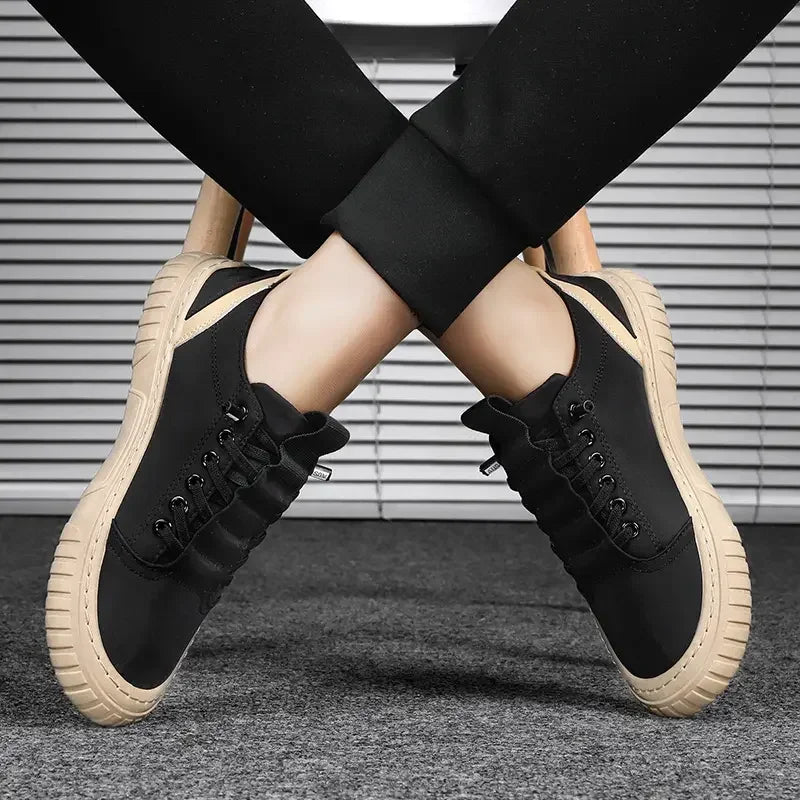 2025 Men Casual Shoes Breathable Black Sneakers Fashion Driving Walking Tennis Shoes for Male Skate Flats Zapatillas Hombre