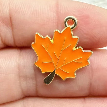 10pcs/16pcs Enamel Thanksgiving Cake Pumpkin Sunflower Charms for Earrings Bracelets Pendants Making DIY Jewelry Accessories