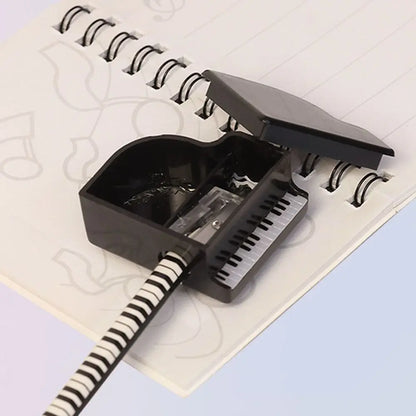 4Pcs Piano Shaped Pencil Sharpener Portable Gift Music Stationery Home Artists Engineers for Sketch Pencils Student Supply