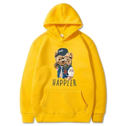 2024 New Men's Hoodie Fun Teddy Bear Hooded Casual Shirt for Men Fashion Sweatshirt Loose Street Hoody Multi Color Sweatshirt