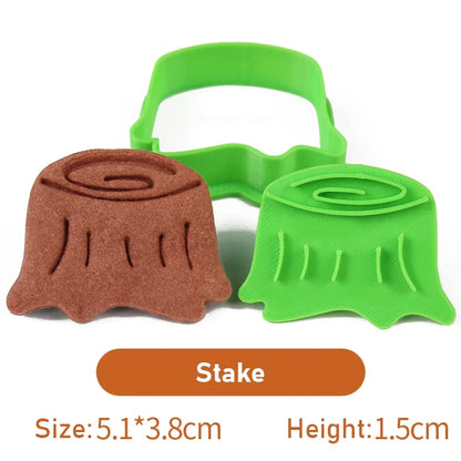 Autumn Leaves Squirrel Owl Fox Pattern 3D Biscuit Mould Thanksgiving Chestnuts Pine Cones Fondant Cookie Cutter Mold Baking Tool