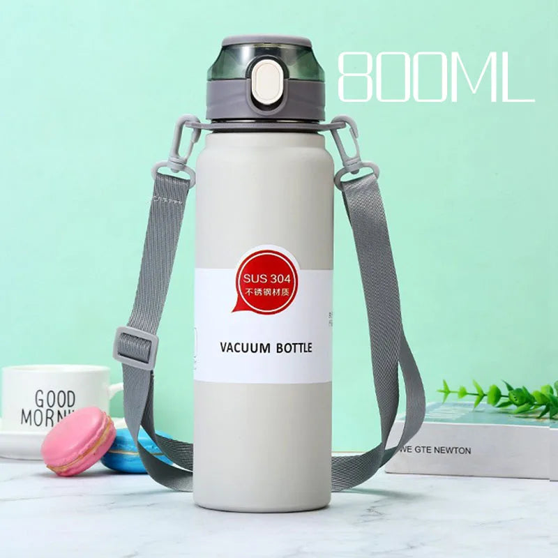 Stainless Steel Thermo Bottle Thermal Water Bottle Large Capacity Tumbler Portable Cold Hot Drinks Thermos Cup Fitness Cold Hot