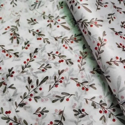 10pcs Holly, Berry Thin Paper, Wax-Coated Gift Wrapping, Party Favor Packaging for Christmas, Thanksgiving, Birthdays, Bouquets