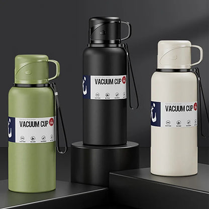 2L Thermal Water Bottle Large Capacity With Straw Stainless Steel Thermos Bottle Cold and Hot Water Bottle Sport Thermos Cup