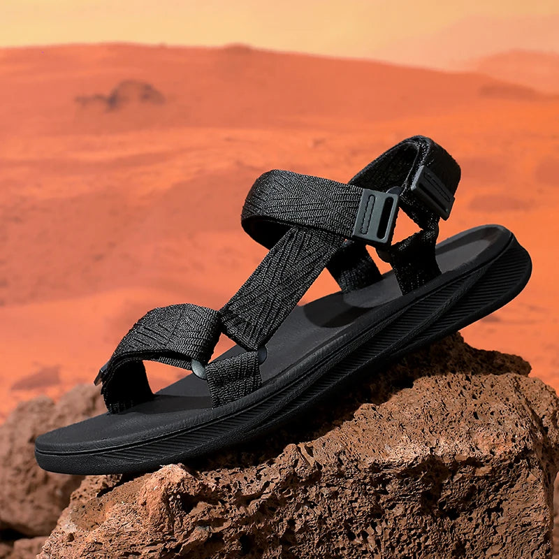 Summer Outdoor Wadable Sandals Man Arch Support Yoga Mat Insole Gladiator Open Beach Slippers Antiskid Durable Flat Men Shoe