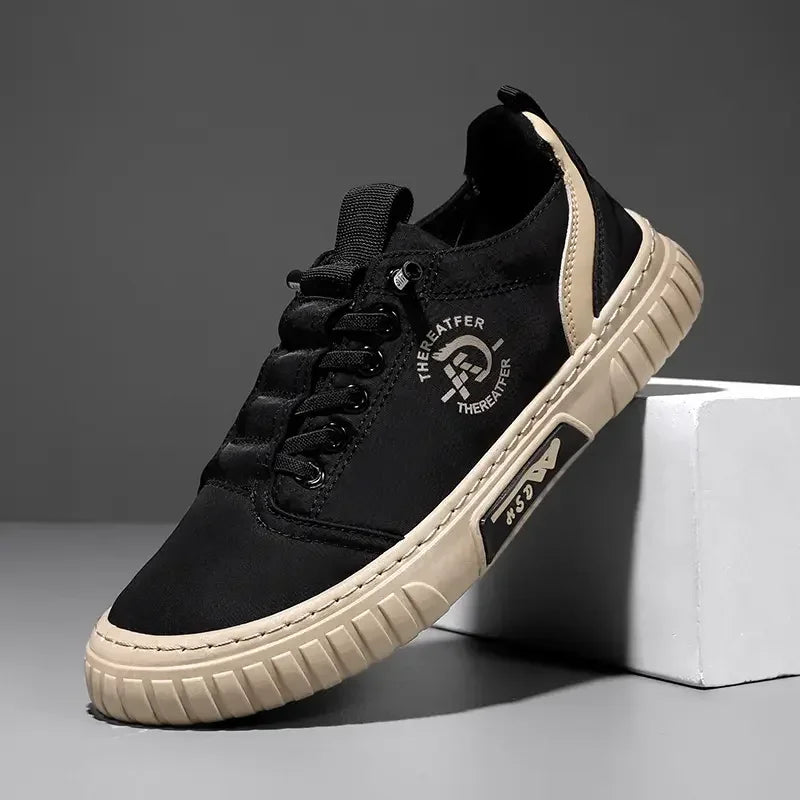 2025 Men Casual Shoes Breathable Black Sneakers Fashion Driving Walking Tennis Shoes for Male Skate Flats Zapatillas Hombre