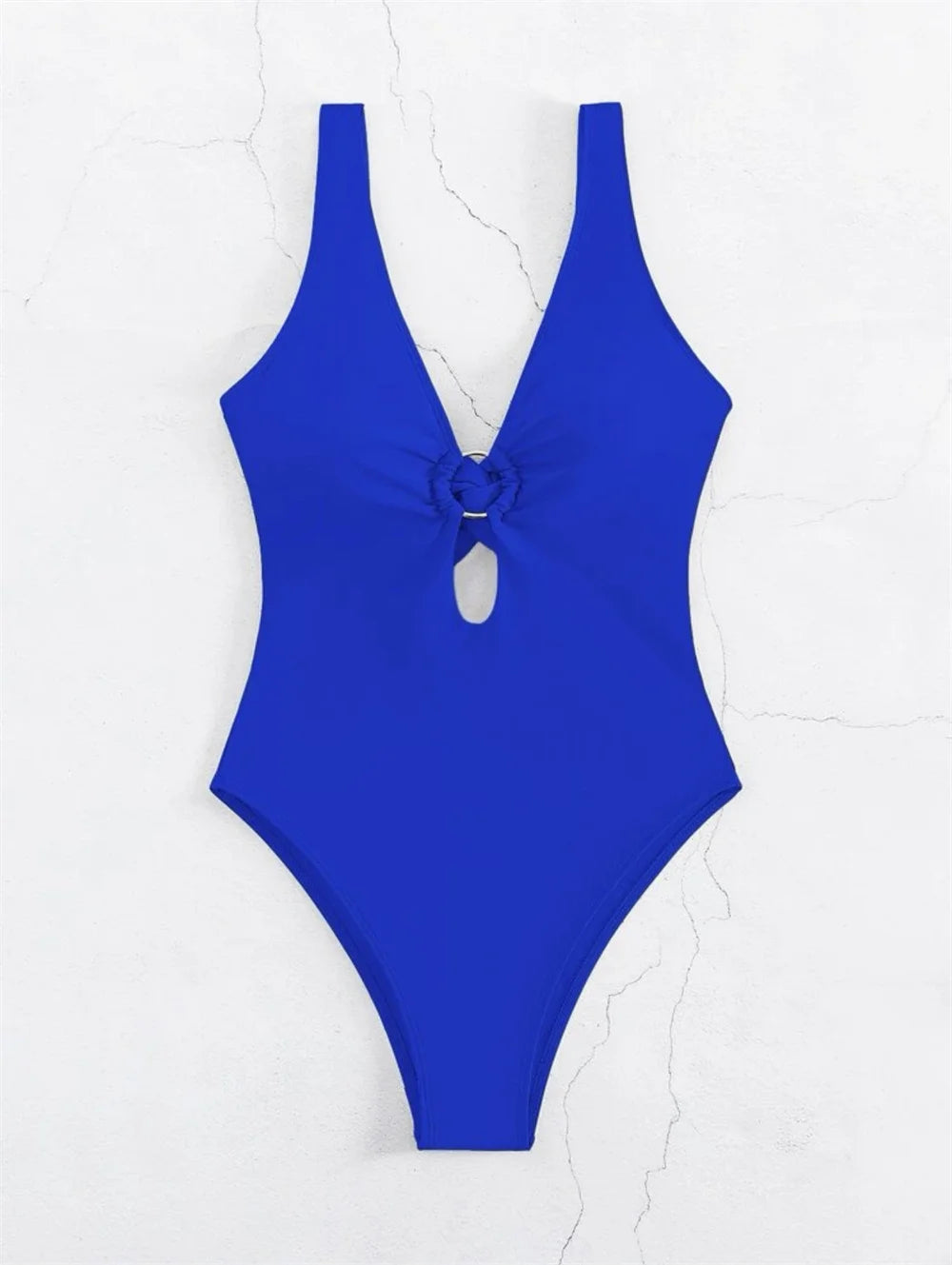 Twisted Hollow Out Bikini Micro Monokini Rings Sexy Deep-V Swimsuit Women Swimwear One-piece Beach Bathing Suit Vacation Outfits