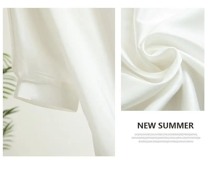 2025 New In Summer Satin Silk Half-Sleeve Tee Tops Basic Solid Women‘s T-Shirt Casual O-neck Thin Shirts Ladies Loose Blouses