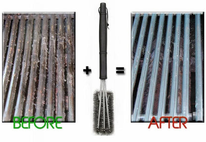 Barbecue Grill BBQ Brush Clean Tool Grill Accessories Stainless Steel Bristles Non-stick Cleaning Brushes Barbecue Accessories