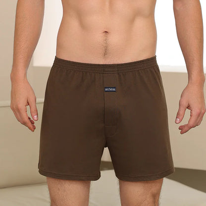 4pcs Male Arrow Pants Men Cotton Boxers Shorts Loose Mid-Waisted Men's Plus Size Underwear Homewear Comfortable Panties