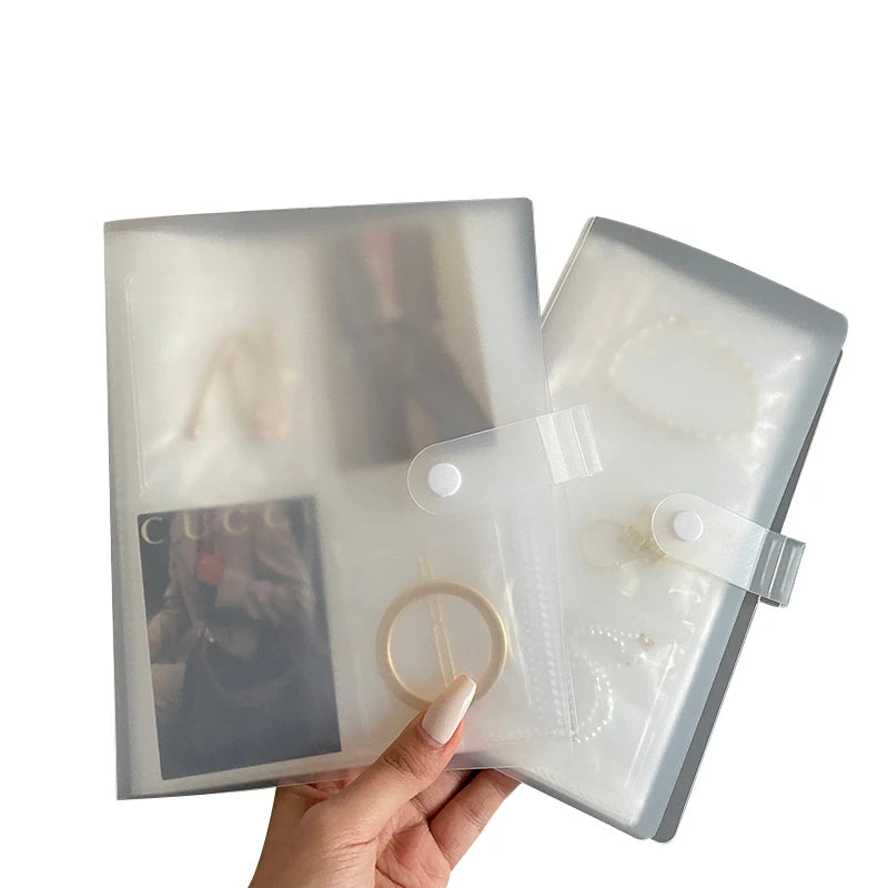 Anti-oxidation Jewelry Storage Albums Desktop Drawer Organizer BoxesTransparent Necklace Bracelet Ring Book Holder Jewelry Bag