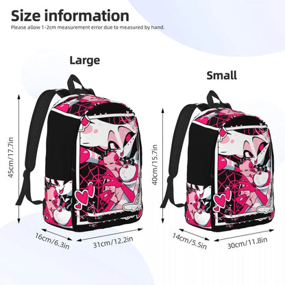 Angel Dust And Fat Nugget Selfie Hazbin Hotels Backpack for Men Women Fashion Student Business Daypack College Shoulder Bag