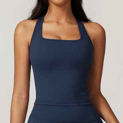 Beautiful Back Sports Undershirt Women Grinding Hair Tight Quick Dry Breathable Bra Leisure Running Fitness Tops Yoga Clothing