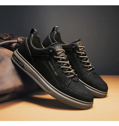 Trendy Versatile Cloth Shoes Men's Spring New Breathable White Shoes Men's Sports and Leisure Board Shoes Trendy Shoes
