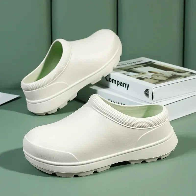 2024 Men Women EVA Chef Shoes  Non-slip Waterproof Oil-proof Shoes Comfortable Workers Slippers  Outdoor Fishing Shoes