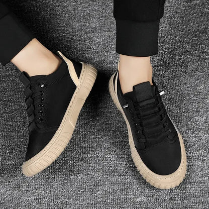 2025 Men Casual Shoes Breathable Black Sneakers Fashion Driving Walking Tennis Shoes for Male Skate Flats Zapatillas Hombre