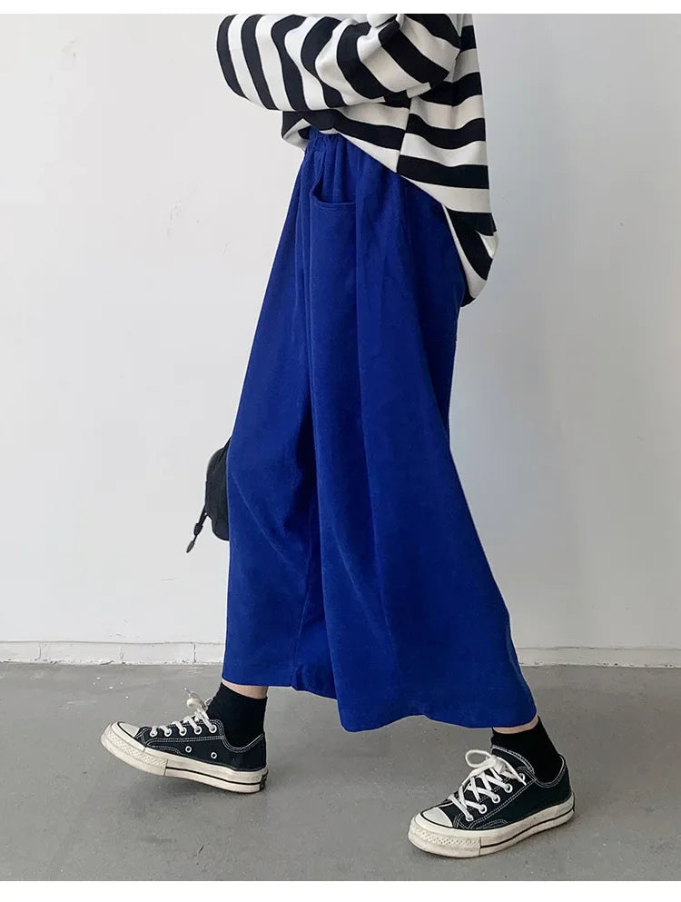 2023 Autumn Casual Harem Pants Women Cotton High Waisted Trousers Retro Loose Bloomers Women's Oversize Pants Baggy Sweatpants