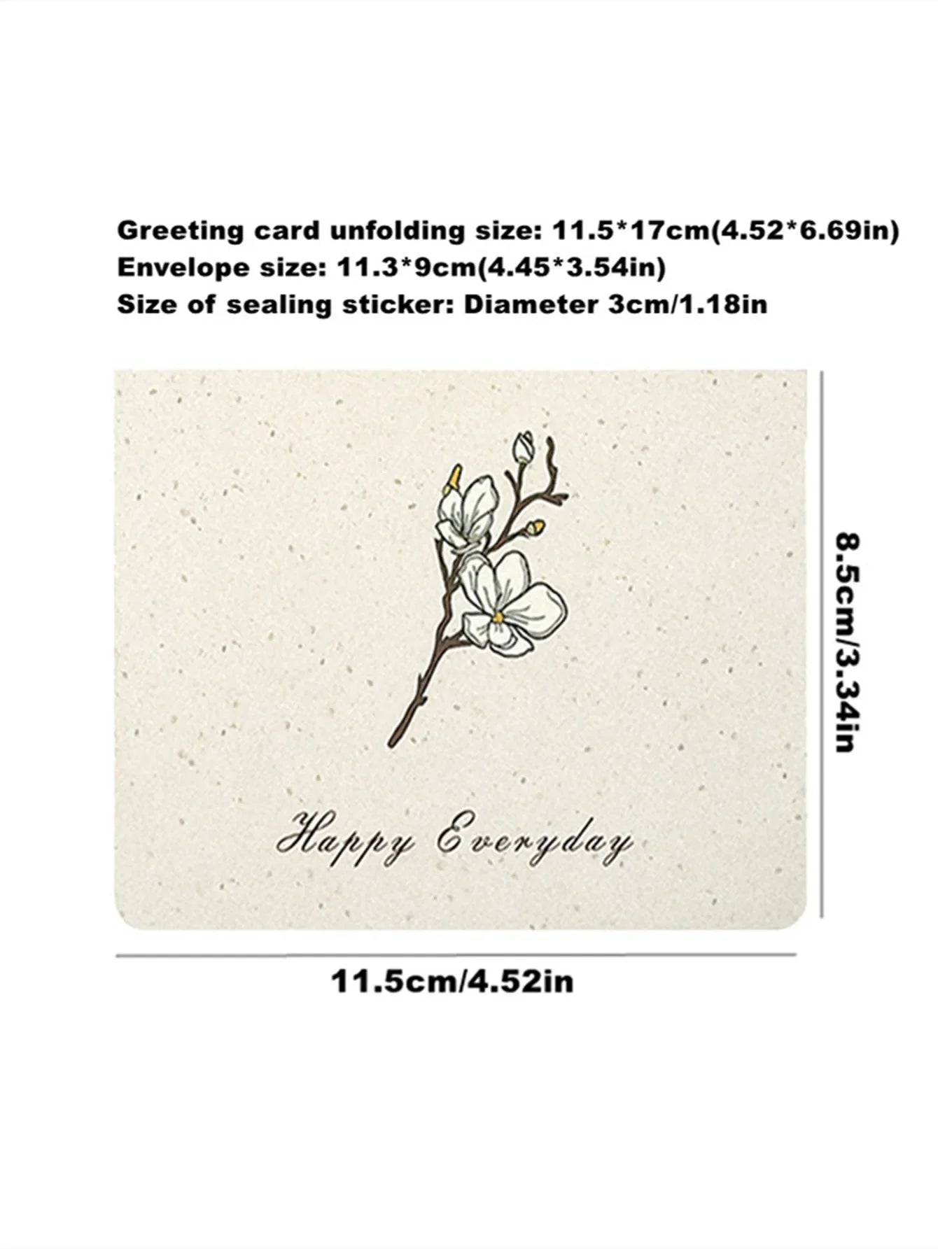 6PCS Vintage Botanical Greeting Cards Simple Cards Valentine's Day Mother's Day Wedding Birthday Message Wishes Thank You Cards