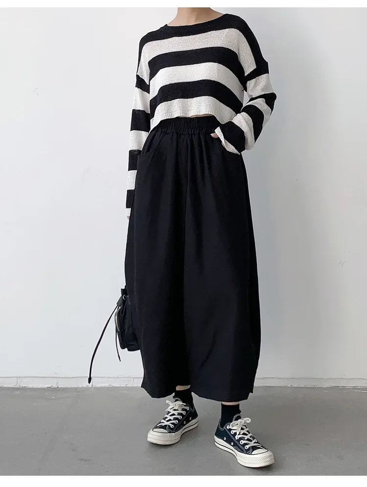 2023 Autumn Casual Harem Pants Women Cotton High Waisted Trousers Retro Loose Bloomers Women's Oversize Pants Baggy Sweatpants