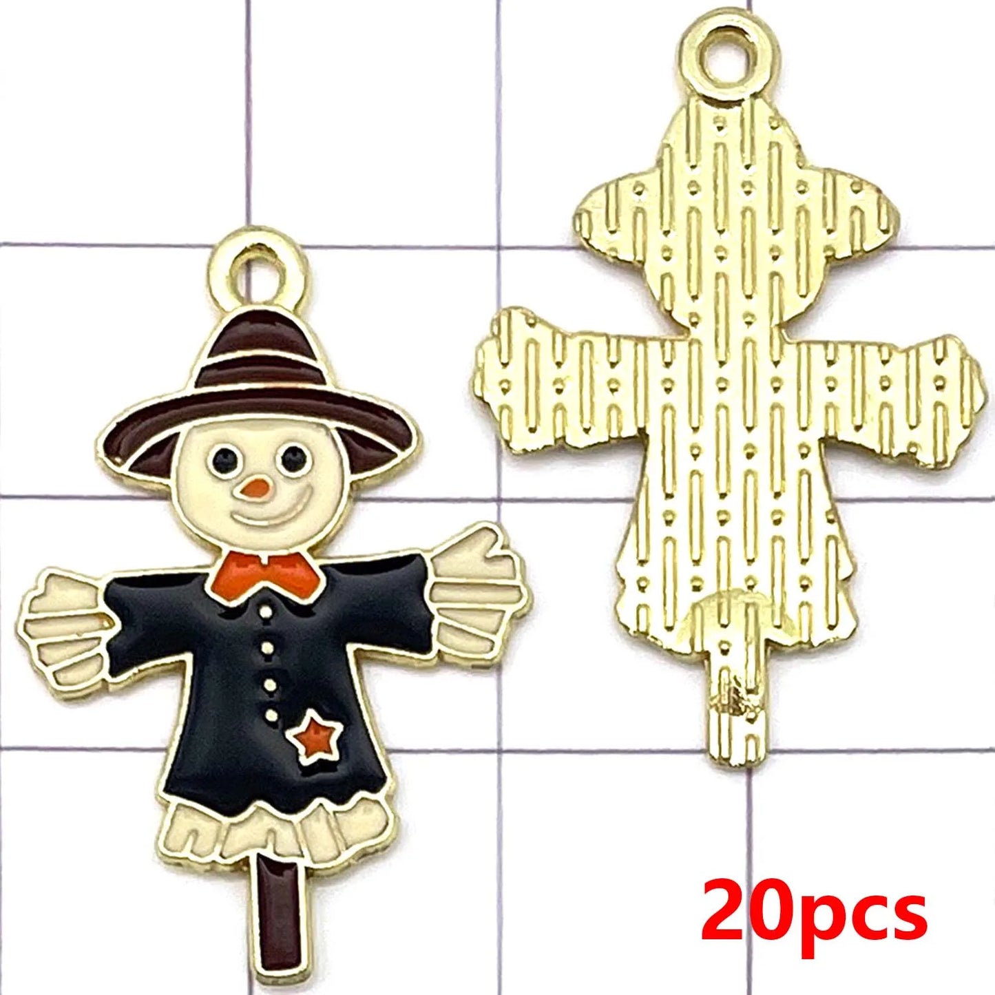 20pcs Thanksgiving Charms Alloy Turkey, Maple Leaf, Pine Cone, Scarecrow, Pumpkin Pendants for DIY Jewelry Making Accessories