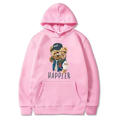 2024 New Men's Hoodie Fun Teddy Bear Hooded Casual Shirt for Men Fashion Sweatshirt Loose Street Hoody Multi Color Sweatshirt