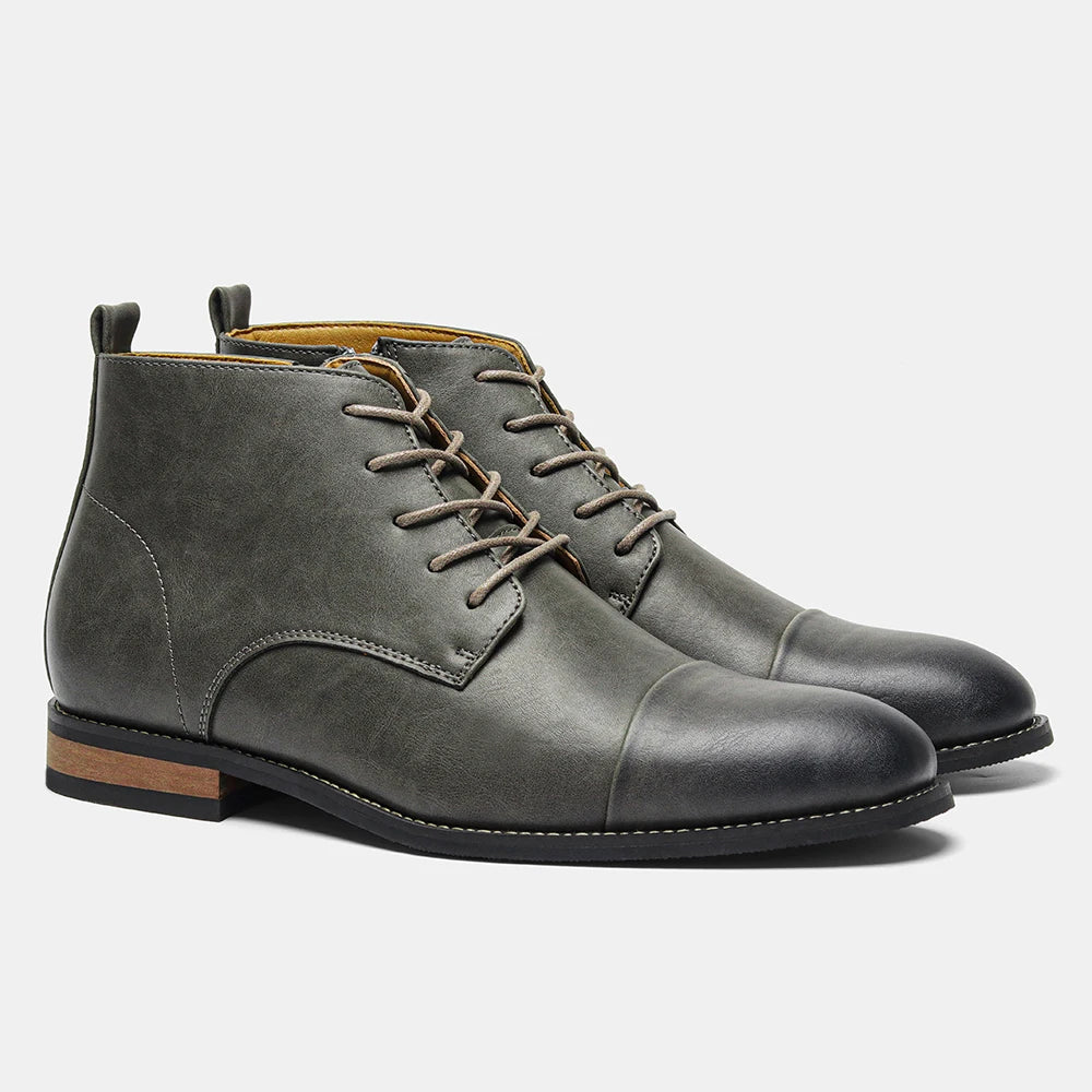 Boots For Men Fashion Brand Comfortable Ankle Leather Boots For Men #KD894