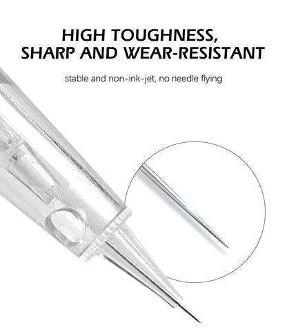 Borala 20Pcs Tattoo Needle Microblading Piercing Needles Pen Permanent Eyebrow Lip Makeup Cosmetics Tattoo Machine Accessories