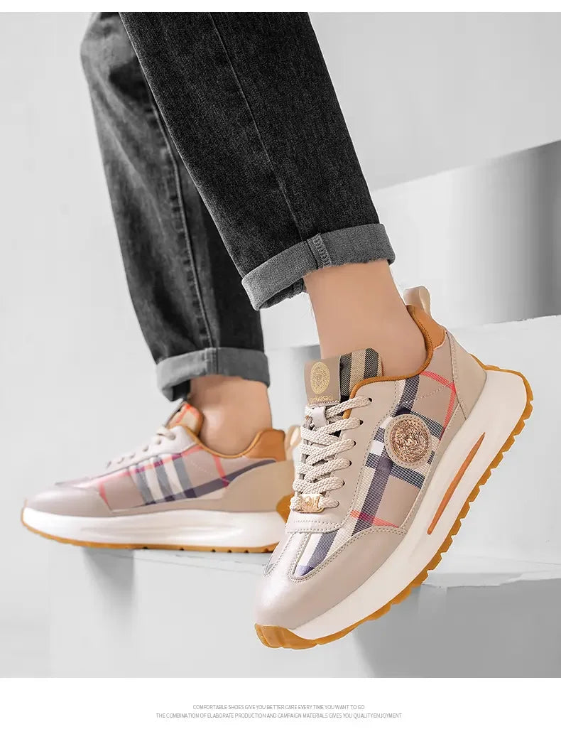 Summer New Anti-slip Wear-resistant Thick Bottom Increase Outdoor Comfort Couples Leisure Fashion Trend All Match Sneakers
